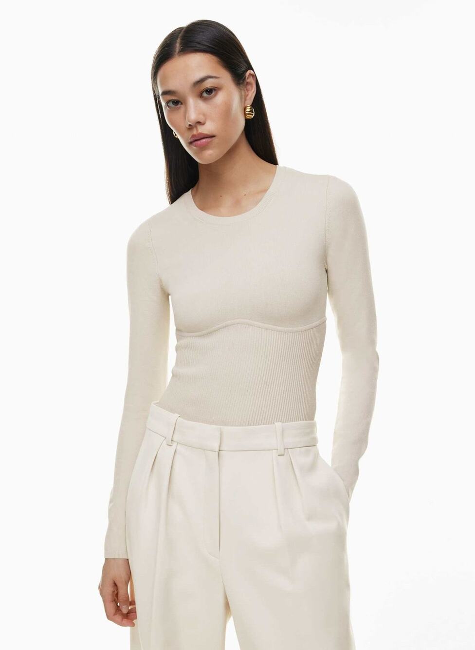 Aritzia Refinery Sculpt Knit Sweater - Xs